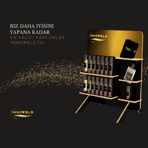  Innowel02 Siyah MDF Ürün Raf Seti 